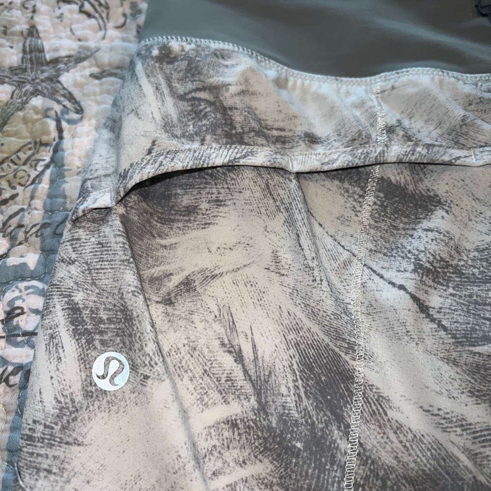 lululemon athletica Gray and White Athletic Shorts
